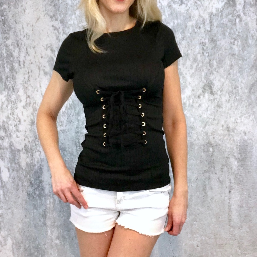 Black corset tee - Picture 5 of 6